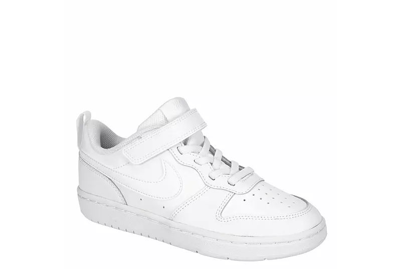 Nike Boys Court Borough 2 Low Top Sneaker - White 1 Nike Boys Court Borough 2 Low Top Sneaker - White