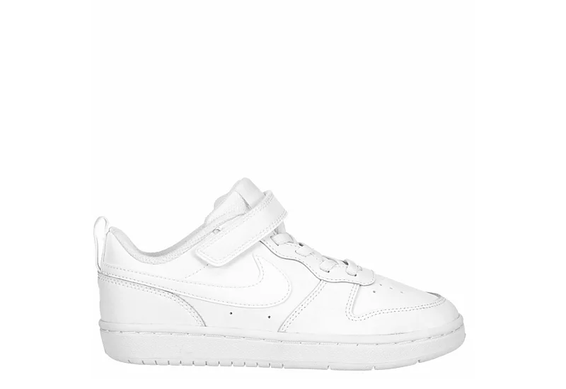Nike Boys Court Borough 2 Low Top Sneaker - White 2 Nike Boys Court Borough 2 Low Top Sneaker - White - Image 2