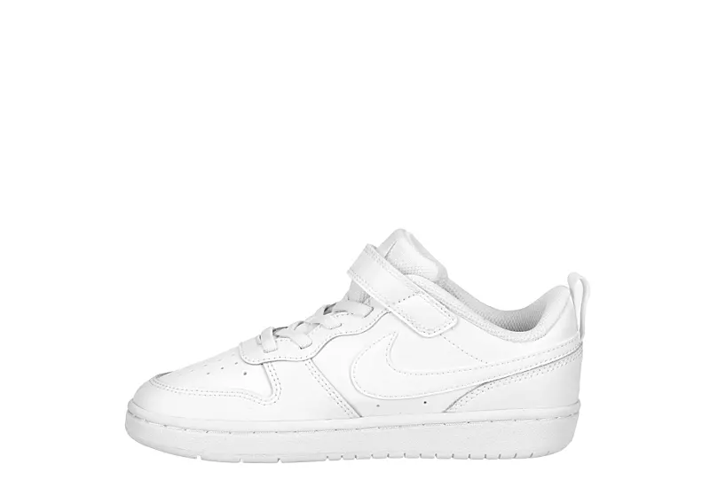 Nike Boys Court Borough 2 Low Top Sneaker - White 4 Nike Boys Court Borough 2 Low Top Sneaker - White - Image 4