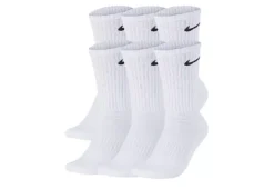 Nike Boys Crew Socks 6 Pairs - White
