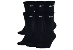 Nike Boys Crew Socks 6 Pairs - Black