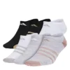 Adidas Girls Medium Superlite No Show Socks 6 Pairs - Grey