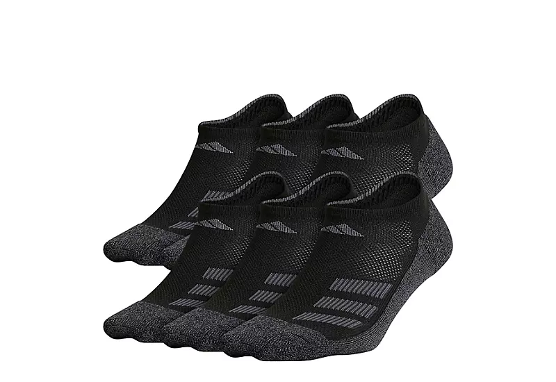 Adidas Boys Superlite No Show Socks 6 Pairs - Black 1 Adidas Boys Superlite No Show Socks 6 Pairs - Black