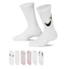 Nike Girls Daisy Crew Socks 6 Pairs - Pink