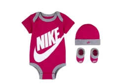 Nike Girls 3 Piece Onesie Set - Pink