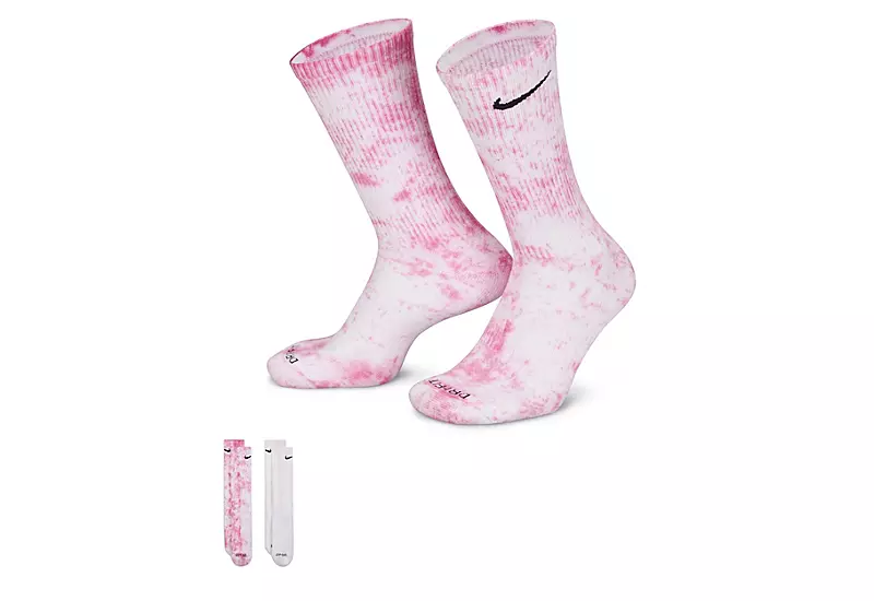 Nike Boys Tie Dye Pinks Crew Socks 2 Pairs - Tie-dye 1 Nike Boys Tie Dye Pinks Crew Socks 2 Pairs - Tie-dye