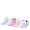 Nike Girls Quarter Socks 6 Pairs - Tie-dye