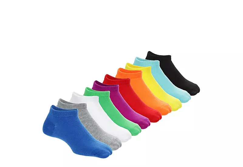 Game Sport Boys Solids No Show Socks 10 Pairs - Assorted 1 Game Sport Boys Solids No Show Socks 10 Pairs - Assorted