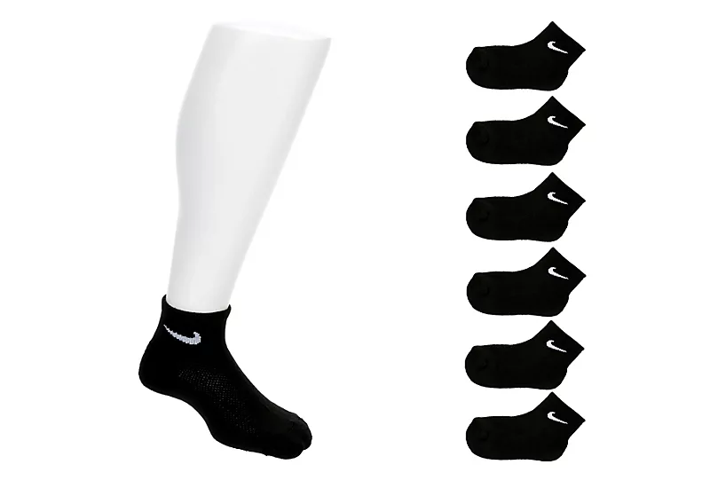 Nike Boys Toddler Quarter Socks 6 Pairs - Black 1 Nike Boys Toddler Quarter Socks 6 Pairs - Black